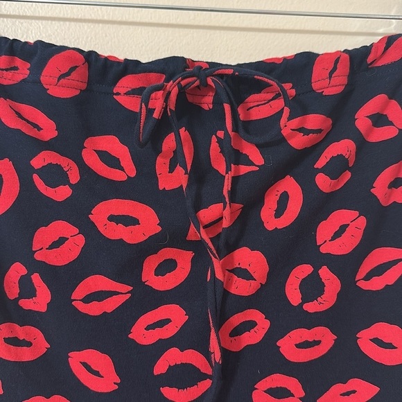 Marc by Marc Jacobs Pucker Up Strapless Dress Lips Print Navy & Red Sz Large NWT - Picture 8 of 15
